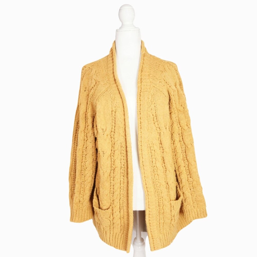 POL Chunky Cable Knit Cardigan Bohemin Size M
